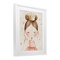 Stupell Industries Pink Ballerina in Crown Framed Print Under Glass, design by Creative Studio